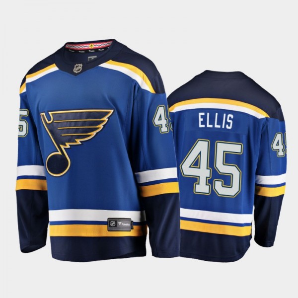 Men St. Louis Blues Colten Ellis #45 Home Royal 20...