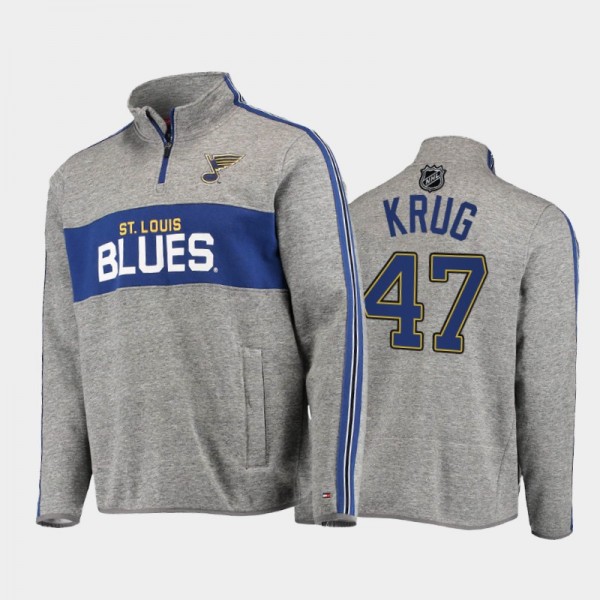 Torey Krug St. Louis Blues Mario Quarter-Zip Heath...