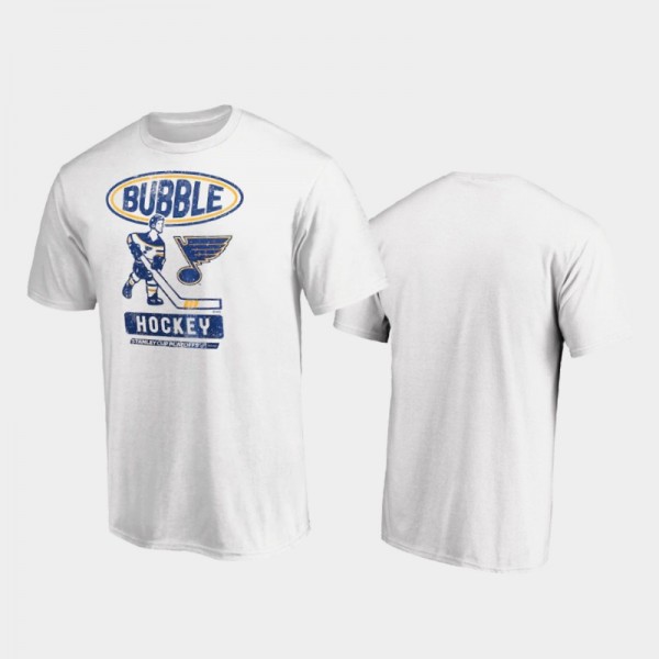 Men's St. Louis Blues 2020 Stanley Playoffs Bubble Player White T-Shirt