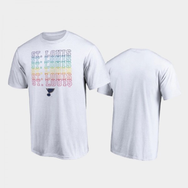 Men's St. Louis Blues City Pride White T-Shirt