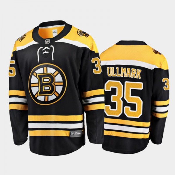 Boston Bruins #35 Linus Ullmark Home Black 2021 Pl...
