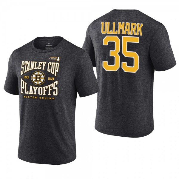 Linus Ullmark 2022 Stanley Cup Playoffs Boston Bruins Charcoal T-Shirt