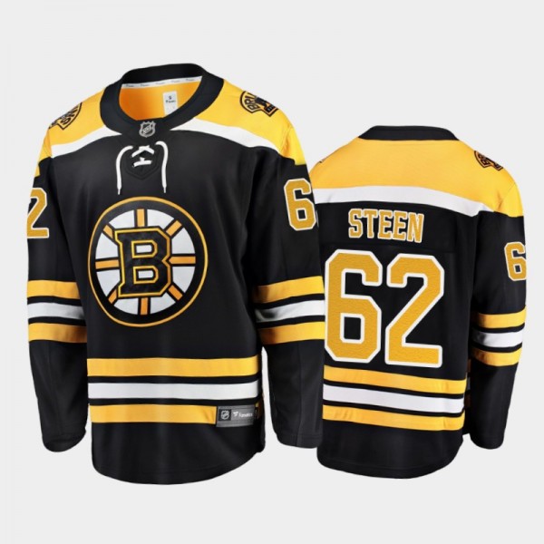 Men's Boston Bruins Oskar Steen #62 Home Black 202...
