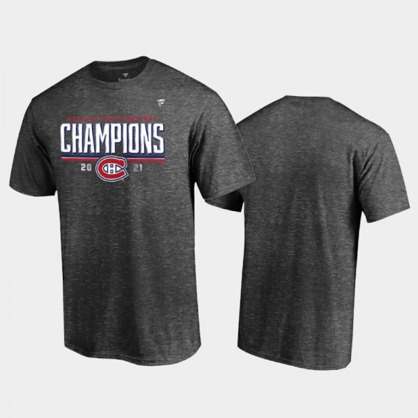 Men Montreal Canadiens 2021 Stanley Cup Semifinal Champions Locker Room Charcoal T-Shirt