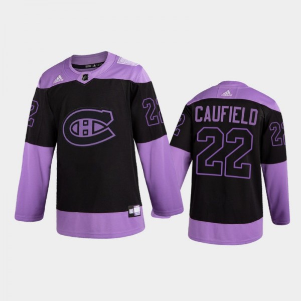 Men Montreal Canadiens Cole Caufield #22 2021 Hock...