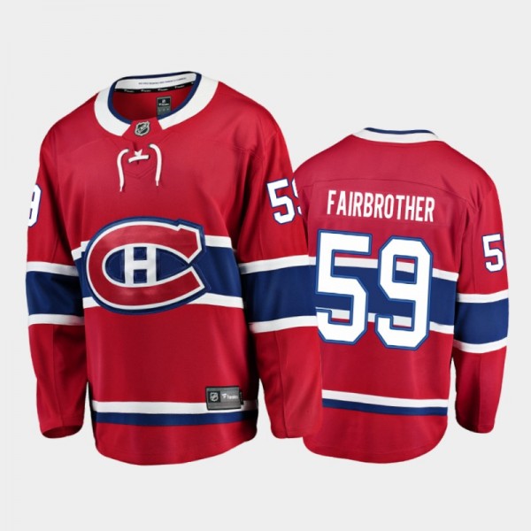 Men Montreal Canadiens Gianni Fairbrother #59 Home...