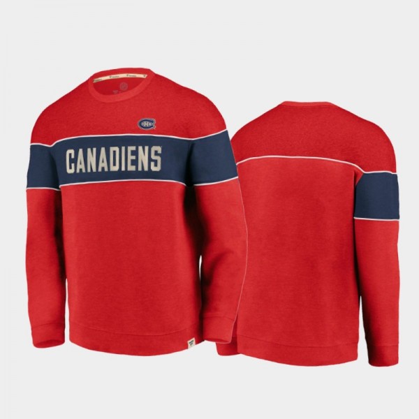 Men's Montreal Canadiens Varsity Reserve Heathered Red Sweatshirt