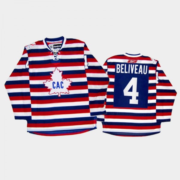 Men Montreal Canadiens Jean Beliveau #4 100th Anni...