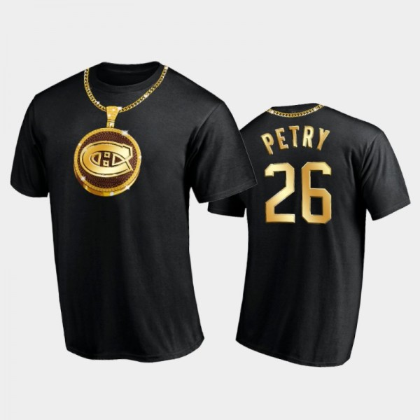 Men Montreal Canadiens Jeff Petry #26 Gold Chain B...