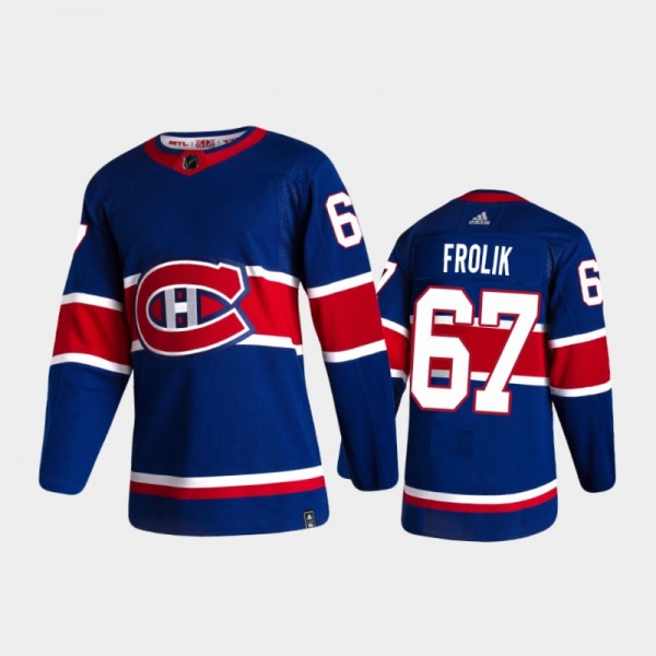 Men's Montreal Canadiens Michael Frolik #67 Revers...