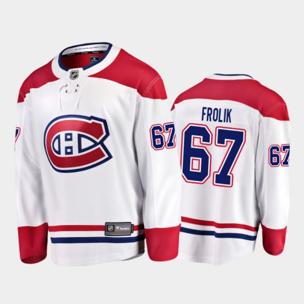 Men's Montreal Canadiens Michael Frolik #67 Away W...