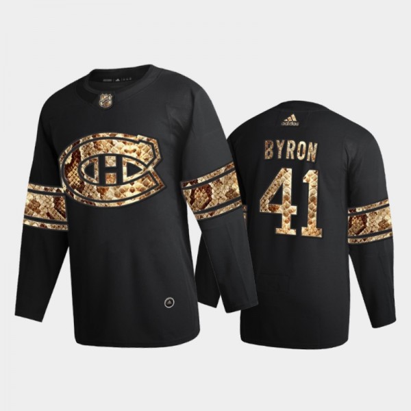 Men Montreal Canadiens Paul Byron #41 Python Skin ...