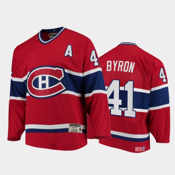 Canadiens Paul Byron #41 Authentic Throwback Heroe...