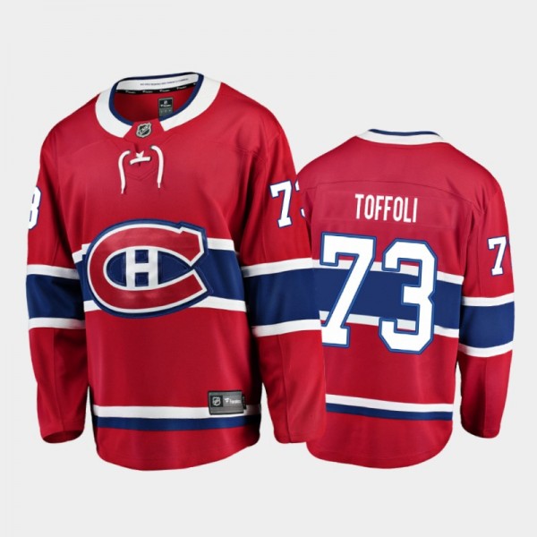 Montreal Canadiens Tyler Toffoli #73 Home Red 2020...