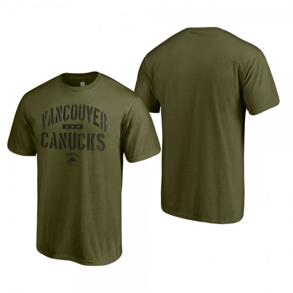 Men's Vancouver Canucks Camouflage Collection Jungle Green T-Shirt