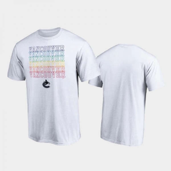 Men's Vancouver Canucks City Pride White T-Shirt
