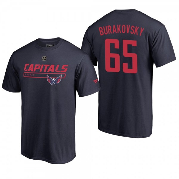 Men's Washington Capitals Andre Burakovsky #65 Rinkside Collection Prime Authentic Pro Navy T-shirt