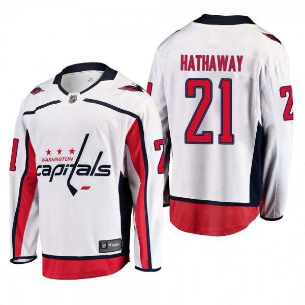Washington Capitals Garnet Hathaway #21 Away Breakaway Player White Jersey