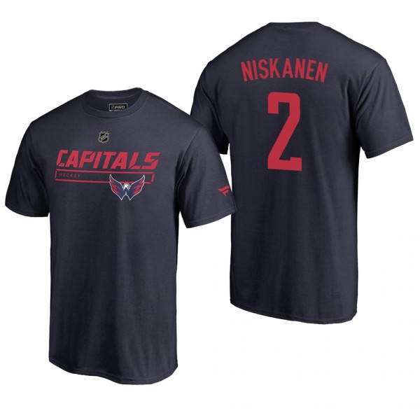 Men's Washington Capitals Matt Niskanen #2 Rinkside Collection Prime Authentic Pro Navy T-shirt