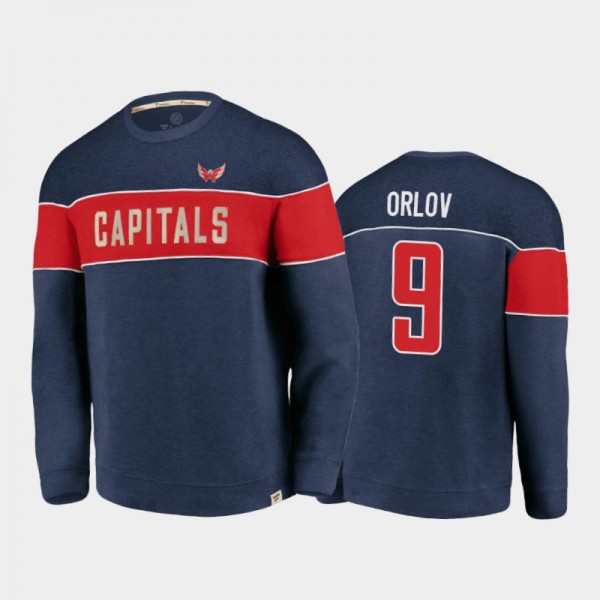 Men's Washington Capitals Dmitry Orlov #9 Varsity Reserve Navy Sweatshirt