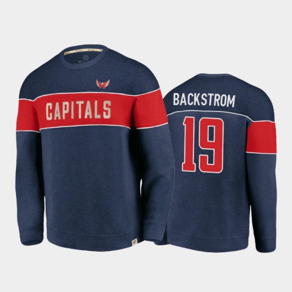 Men's Washington Capitals Nicklas Backstrom #19 Varsity Reserve Navy Sweatshirt