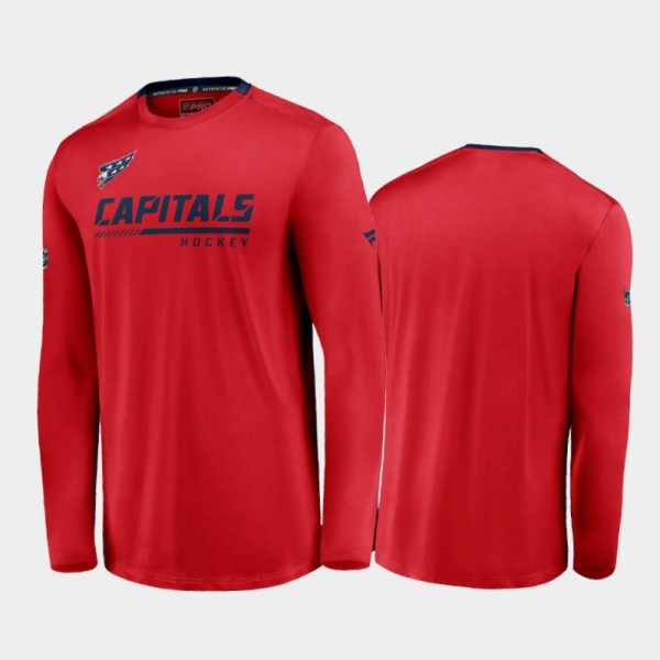 Men's Washington Capitals Special Edition Locker Room Long Sleeve Red T-Shirt