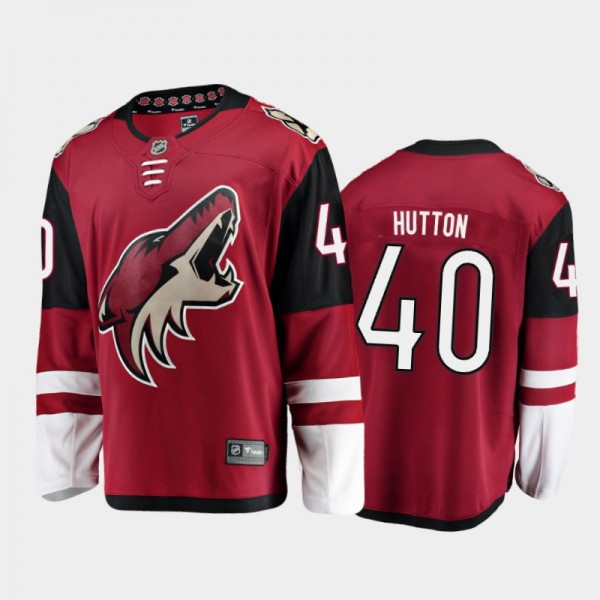 Arizona Coyotes #40 Carter Hutton Home red 2021 Pl...