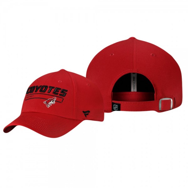 Arizona Coyotes Garnet Authentic Pro Rinkside Fundamental Adjustable Hat