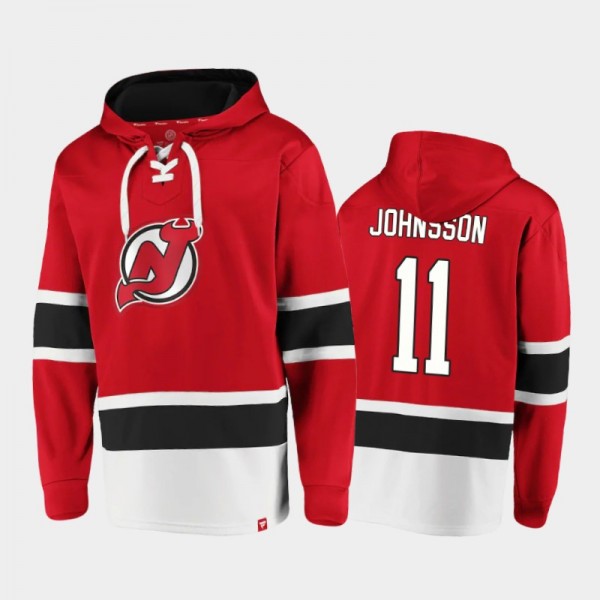 Men's Andreas Johnsson #11 New Jersey Devils Lace-...