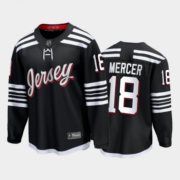 New Jersey Devils #18 Dawson Mercer Black 2022 Alternate Premier Jersey