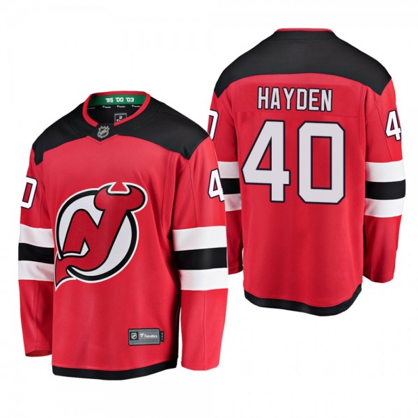 New Jersey Devils John Hayden #40 Breakaway Player...