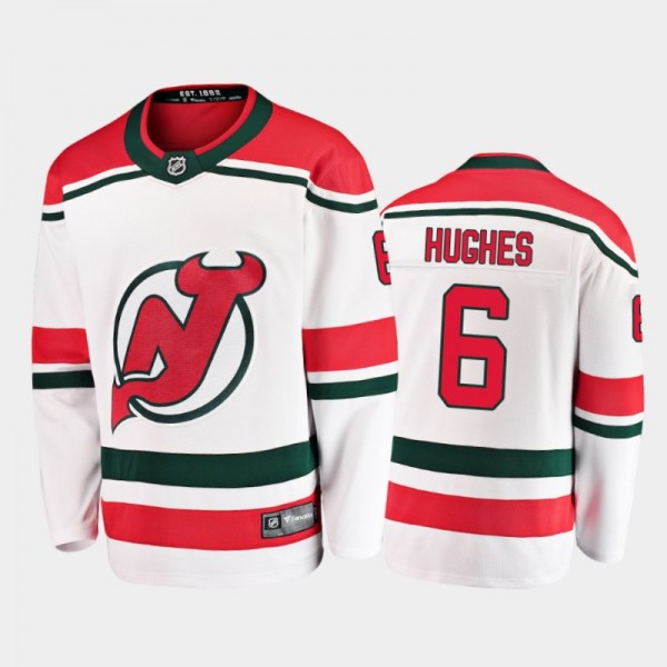 New Jersey Devils #6 Luke Hughes Alternate White 2...