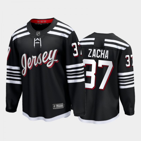 New Jersey Devils #37 Pavel Zacha Black 2022 Alter...