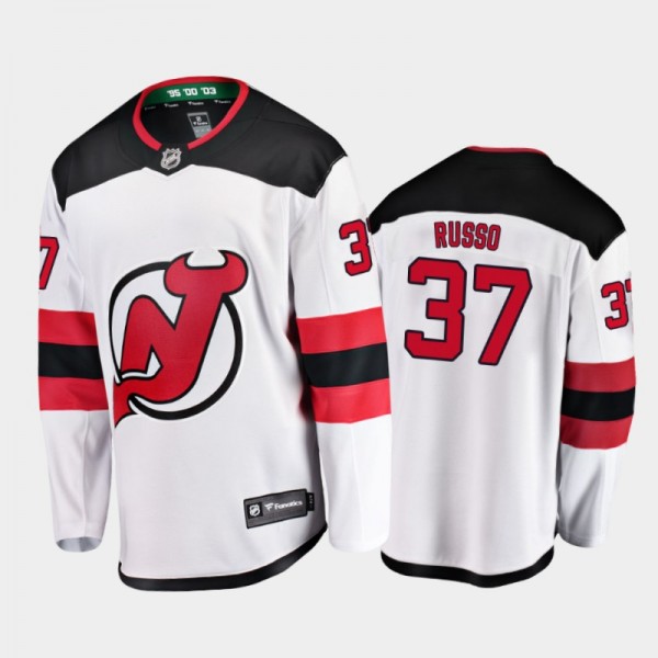 Devils Robbie Russo #37 Away 2021 White Player Jersey