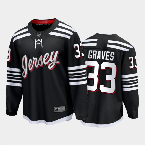 New Jersey Devils #33 Ryan Graves Black 2022 Alter...