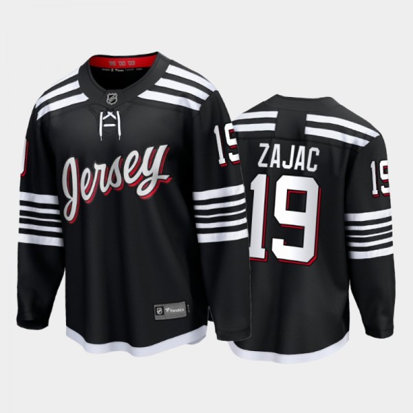 New Jersey Devils #19 Travis Zajac Black 2022 Alternate Premier Jersey