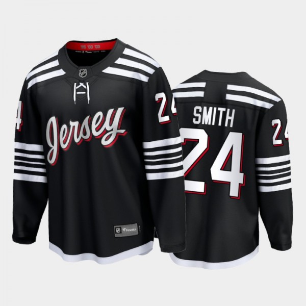 New Jersey Devils #24 Ty Smith Black 2022 Alternat...