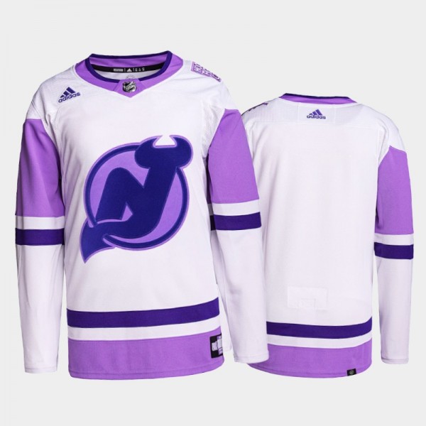 New Jersey Devils HockeyFightsCancer White Purple ...