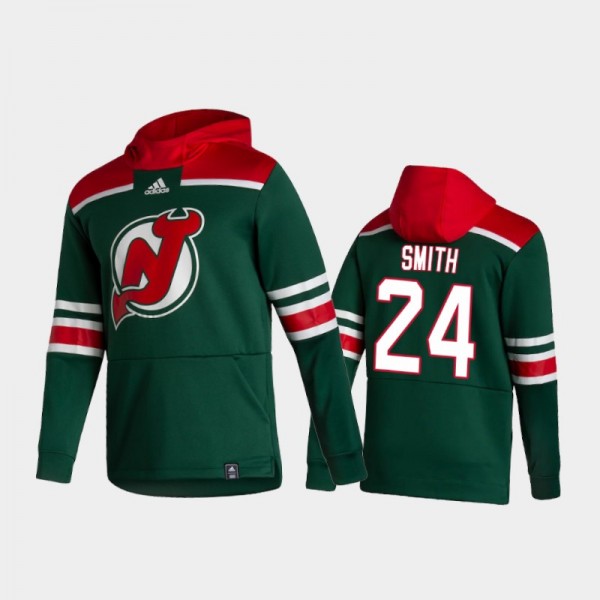 Men's New Jersey Devils Yegor Sharangovich #17 Authentic Pullover Special Edition 2021 Reverse Retro Green Hoodie