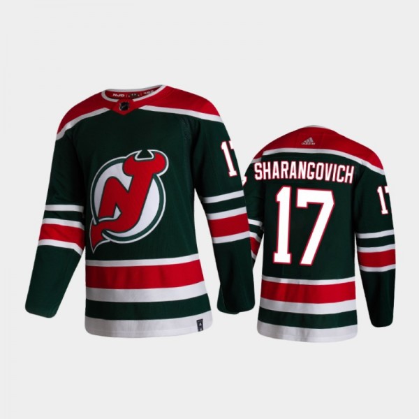 Men's New Jersey Devils Yegor Sharangovich #17 Rev...