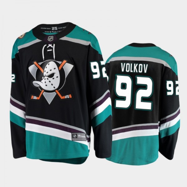 Men's Anaheim Ducks Alexander Volkov #92 Alternate Teal 2021 Jersey