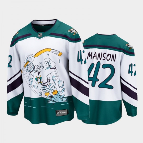 Men's Anaheim Ducks josh manson #42 Reverse Retro White Special Edition Jersey