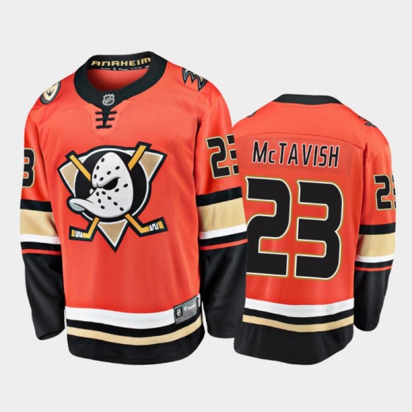 Men Anaheim Ducks Mason McTavish #23 Home Orange 2...