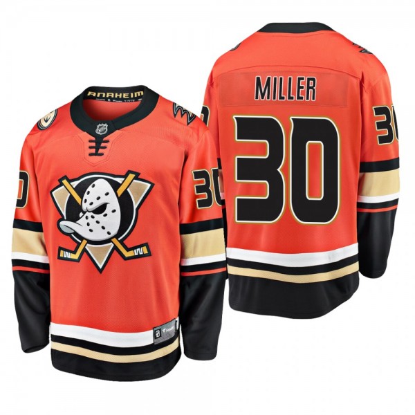 Anaheim Ducks Ryan Miller #30 Alternate Orange 201...
