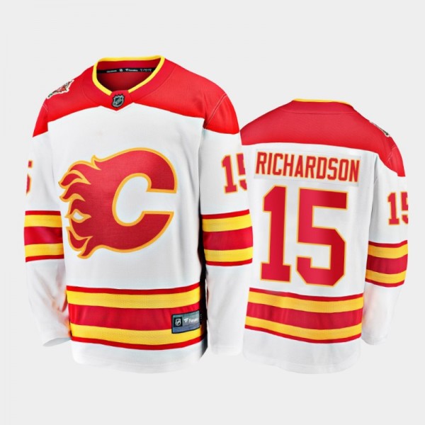 Calgary Flames #15 Brad Richardson Away White 2021...