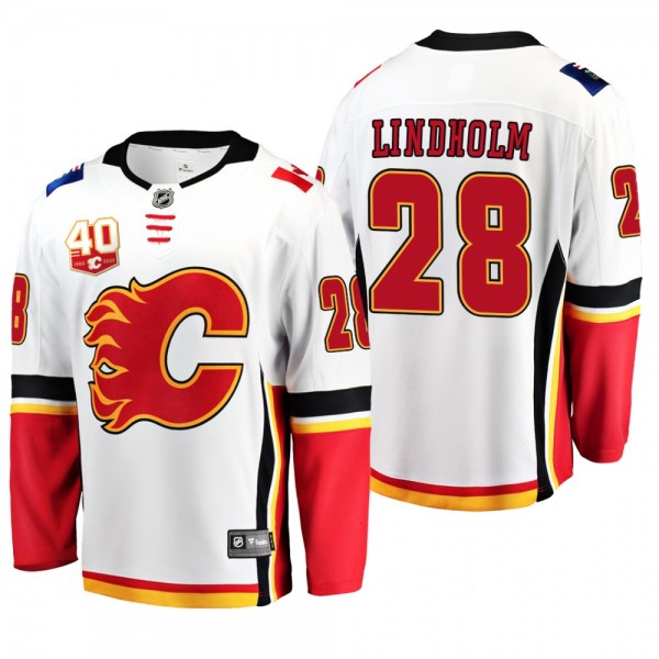 Calgary Flames Elias Lindholm #28 40th Anniversary...