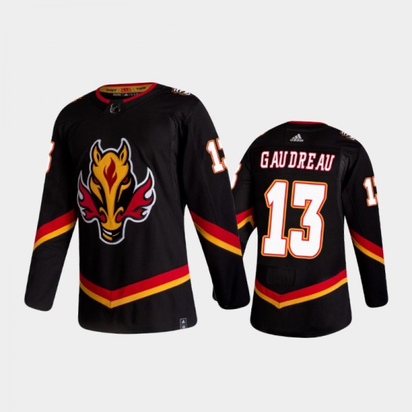 Men's Calgary Flames Johnny Gaudreau #13 Reverse R...