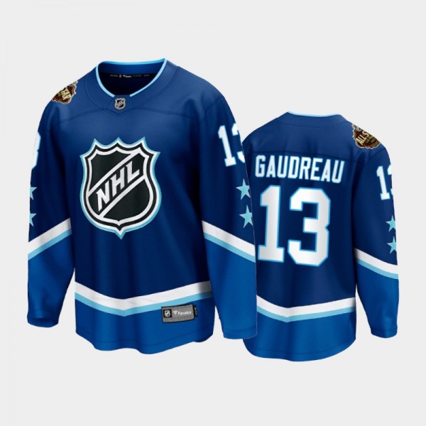 Flames Johnny Gaudreau #13 2022 All-Star Blue Western Conference Jersey