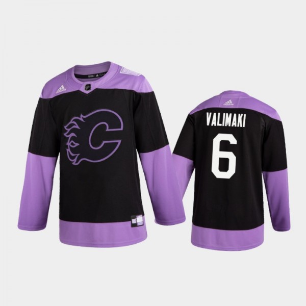 Men's Juuso Valimaki #6 Calgary Flames 2020 Hockey...