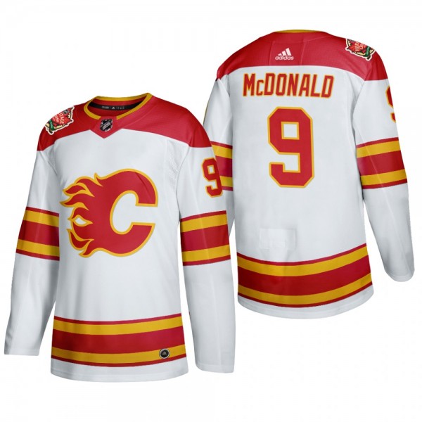 Lanny McDonald #9 Calgary Flames Authentic Retired 2019 Heritage Classic White Jersey